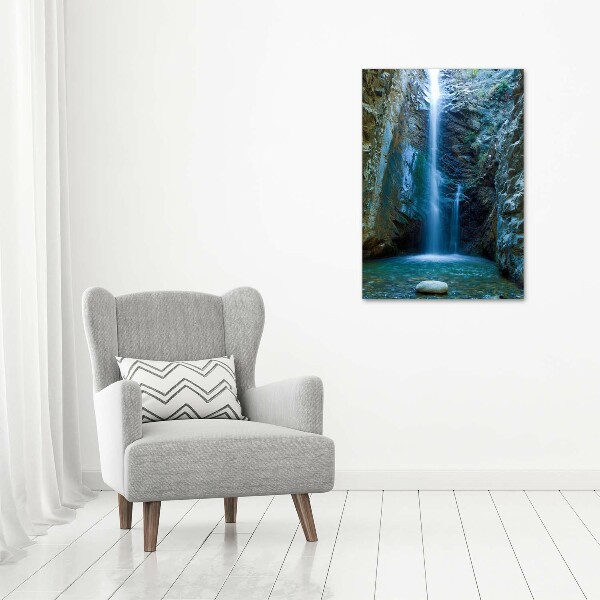 Verticale canvasfoto Waterval
