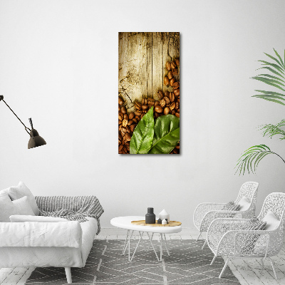 Verticale canvasfoto Koffiebonen