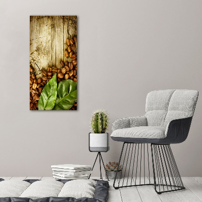 Verticale canvasfoto Koffiebonen