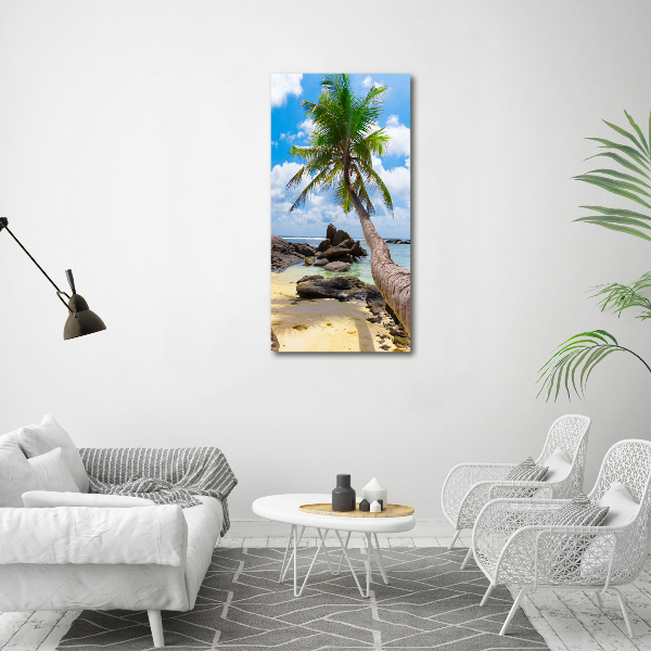 Verticaal schilderij op canvas Tropisch strand