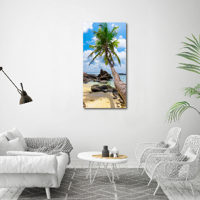 Verticaal schilderij op canvas Tropisch strand