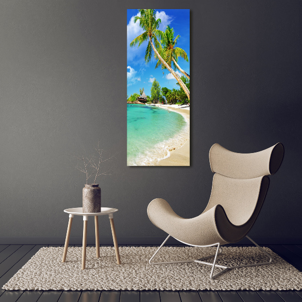 Verticale foto op canvas Tropisch strand