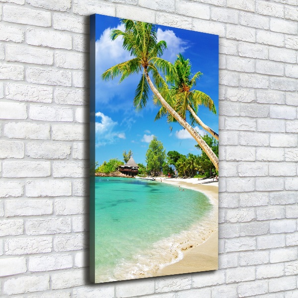 Verticale foto op canvas Tropisch strand