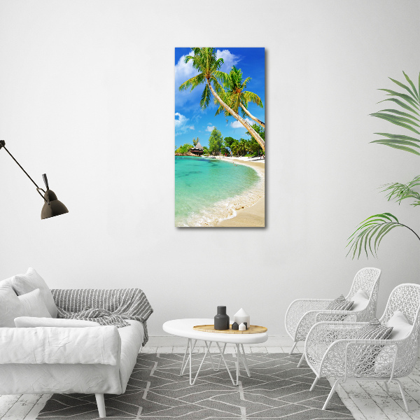 Verticale foto op canvas Tropisch strand
