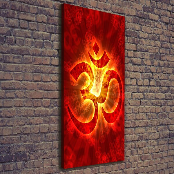 Foto obraz na płótnie pionowy Płonący znak om