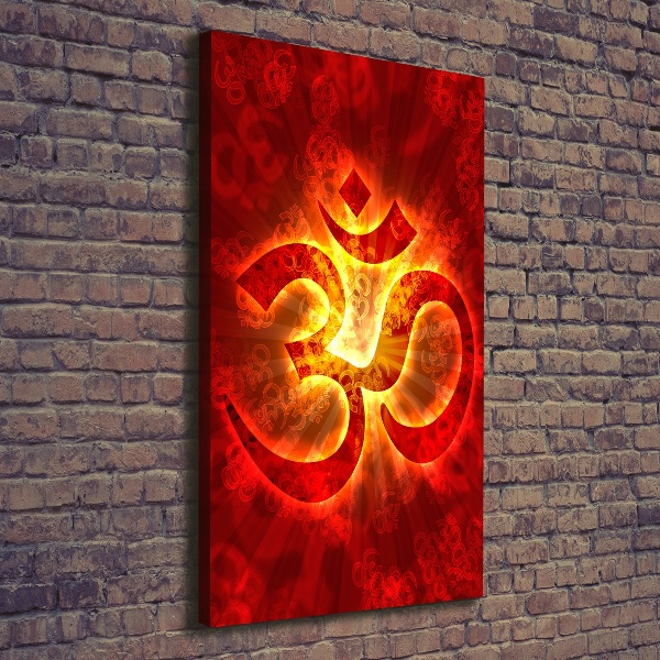 Foto obraz na płótnie pionowy Płonący znak om