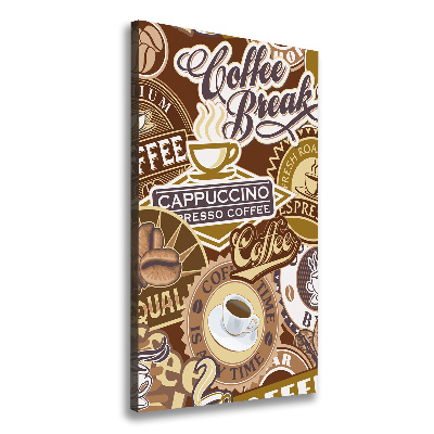 Verticaal canvasschilderij Koffiehuis