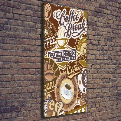 Verticaal canvasschilderij Koffiehuis