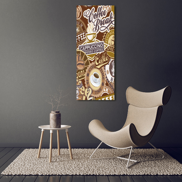 Verticaal canvasschilderij Koffiehuis