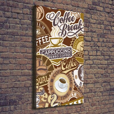 Verticaal canvasschilderij Koffiehuis