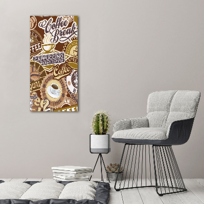 Verticaal canvasschilderij Koffiehuis