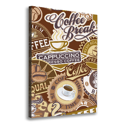 Verticaal canvasschilderij Koffiehuis