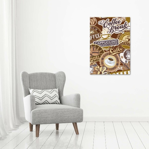 Verticaal canvasschilderij Koffiehuis