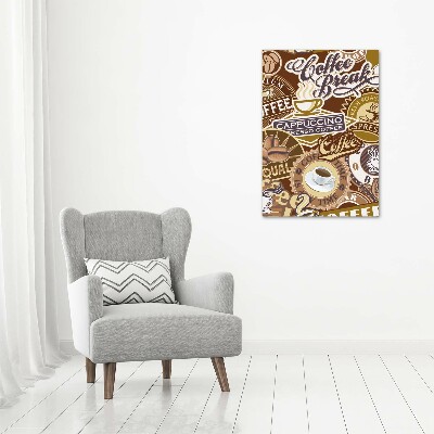 Verticaal canvasschilderij Koffiehuis