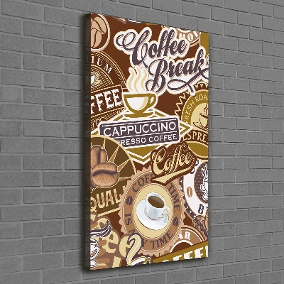 Verticaal canvasschilderij Koffiehuis