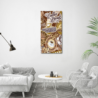 Verticaal canvasschilderij Koffiehuis