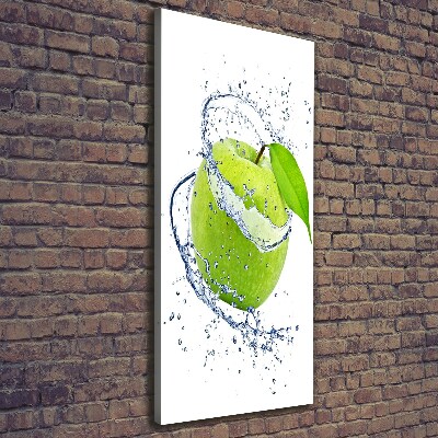 Verticaal canvasschilderij Groene appels