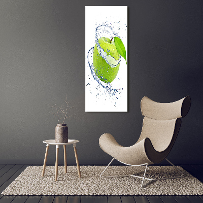 Verticaal canvasschilderij Groene appels