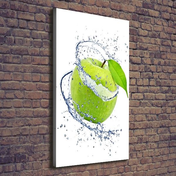 Verticaal canvasschilderij Groene appels