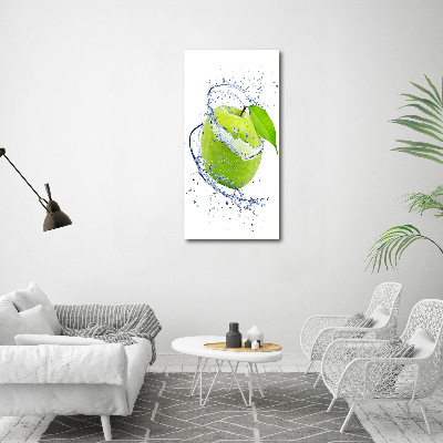 Verticaal canvasschilderij Groene appels