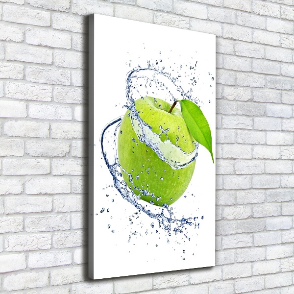 Verticaal canvasschilderij Groene appels