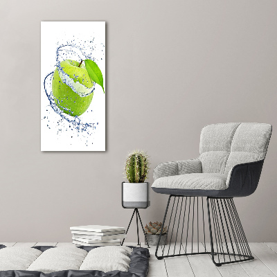 Verticaal canvasschilderij Groene appels