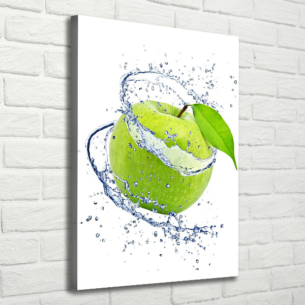 Verticaal canvasschilderij Groene appels