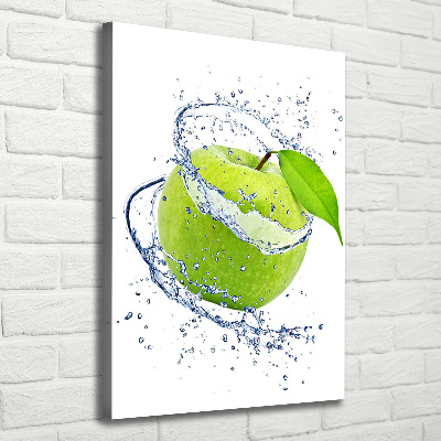 Verticaal canvasschilderij Groene appels