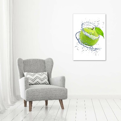 Verticaal canvasschilderij Groene appels