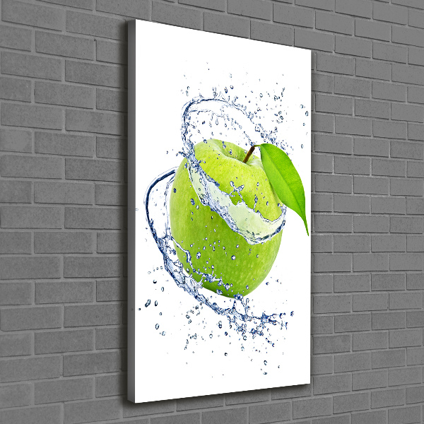 Verticaal canvasschilderij Groene appels