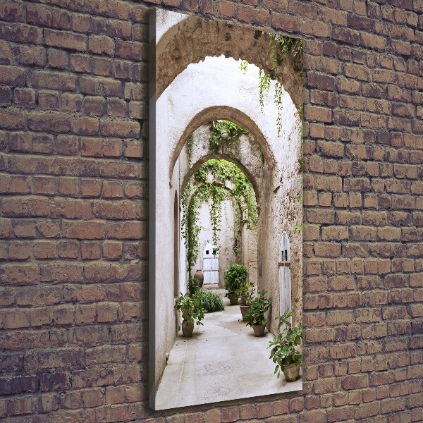 Verticaal canvasschilderij Arcade in het kasteel