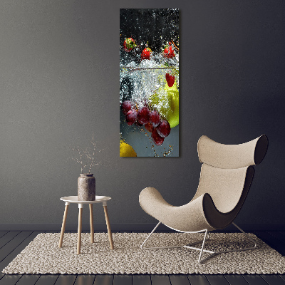 Verticale foto op canvas Fruit onder water