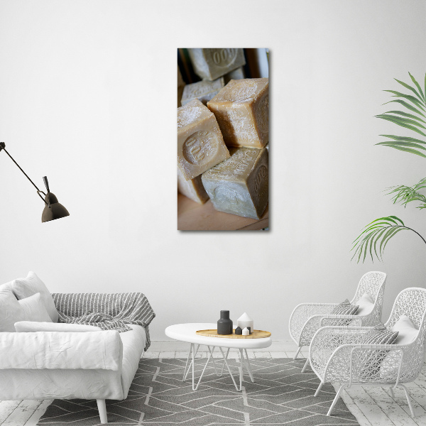 Verticaal schilderij op canvas Zeep