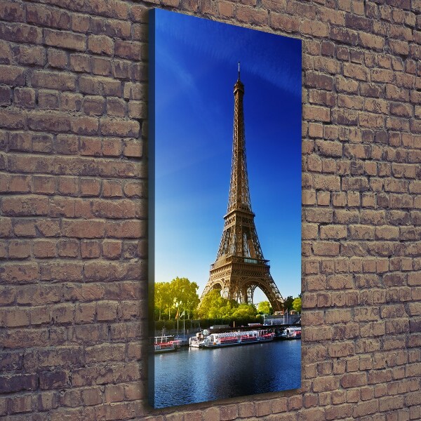 Verticaal canvasschilderij Eiffeltoren Parijs