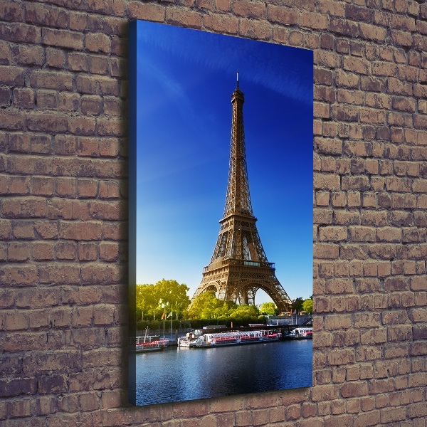 Verticaal canvasschilderij Eiffeltoren Parijs