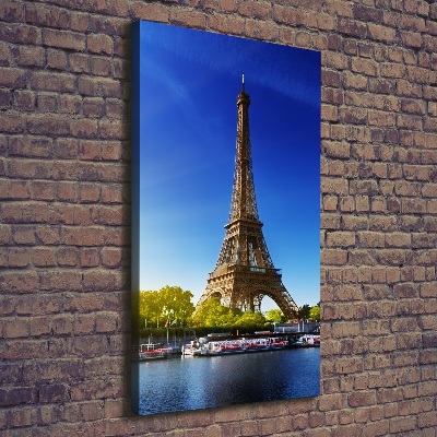 Verticaal canvasschilderij Eiffeltoren Parijs