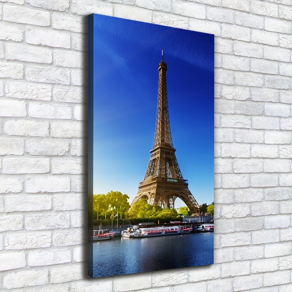 Verticaal canvasschilderij Eiffeltoren Parijs