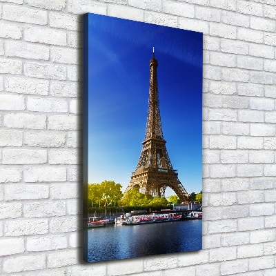 Verticaal canvasschilderij Eiffeltoren Parijs