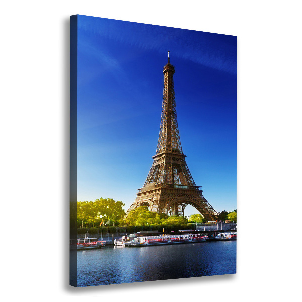 Verticaal canvasschilderij Eiffeltoren Parijs