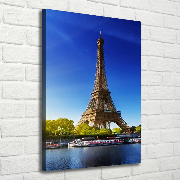 Verticaal canvasschilderij Eiffeltoren Parijs