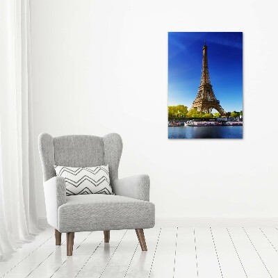 Verticaal canvasschilderij Eiffeltoren Parijs