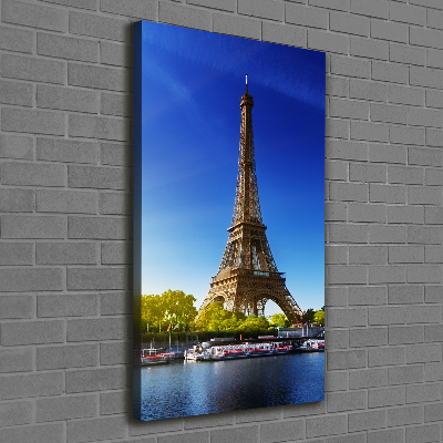 Verticaal canvasschilderij Eiffeltoren Parijs