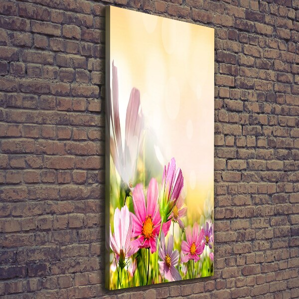 Verticaal canvasschilderij Wilde bloemen