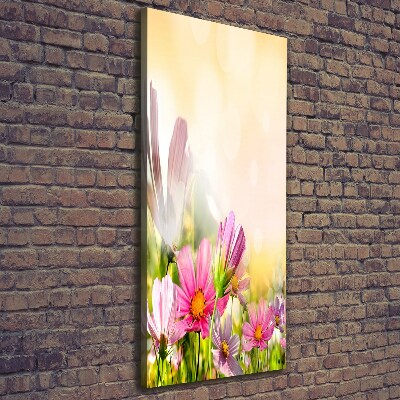 Verticaal canvasschilderij Wilde bloemen