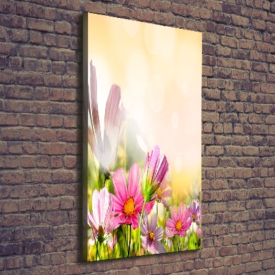 Verticaal canvasschilderij Wilde bloemen