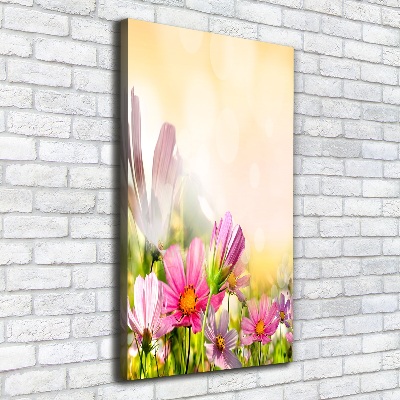 Verticaal canvasschilderij Wilde bloemen