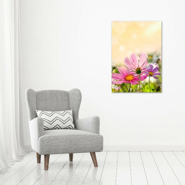 Verticaal canvasschilderij Wilde bloemen