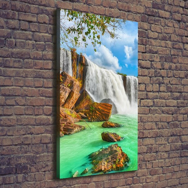 Verticale foto op canvas Waterval