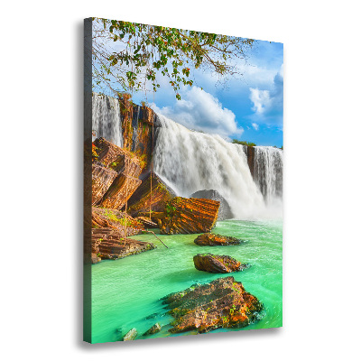 Verticale foto op canvas Waterval