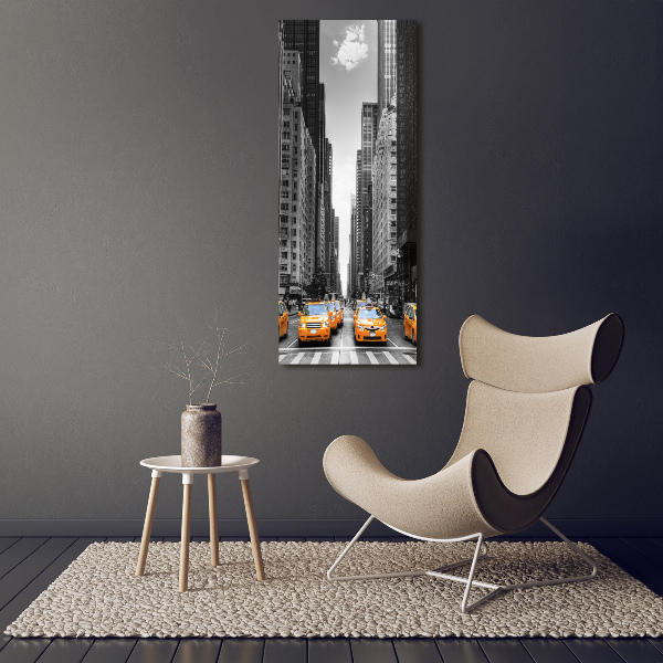 Verticaal schilderij op canvas New Yorkse taxi's